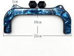Rectangle Acrylic Purse Frame, 10" x 4" (25 x 10 cm) - Faceted Bead Clasp