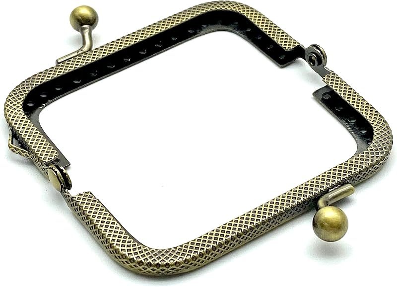 Rectangle Sew-In Kiss-Lock Purse Frame, 3" x 1 5/8" (7.5 x 4 cm)