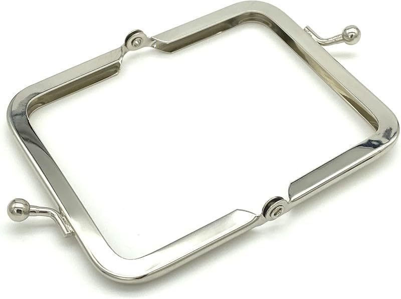 Rectangle Glue-In Kiss-Lock Purse Frame, 3" x 2" (7.5 x 5 cm)