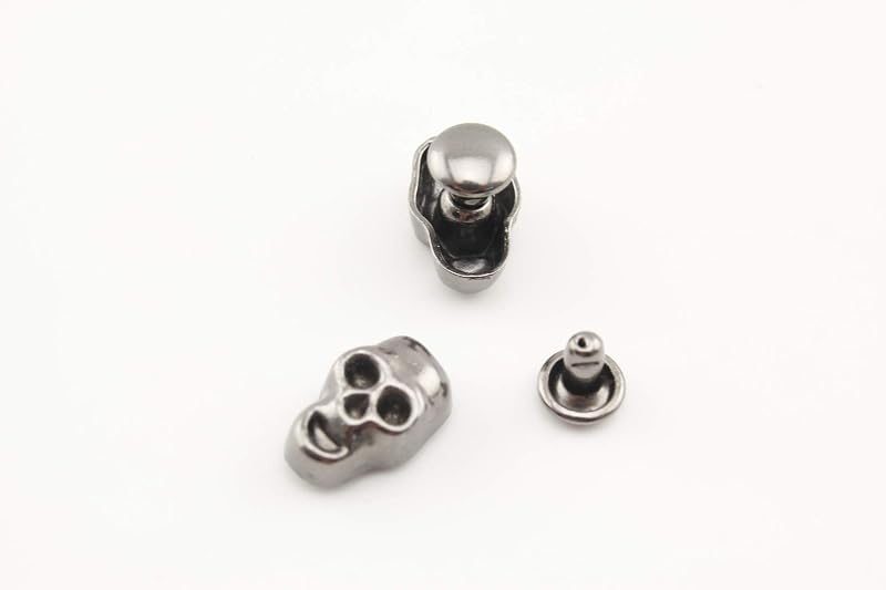Skull Head Studs Rivets Zinc alloying Double Cup Decorative for Punk Leather Purse Bag Clothing Shoes