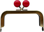 Rectangle Color-Ball Glue-In Kiss-Lock Purse Frame, 10.5 x 5 cm