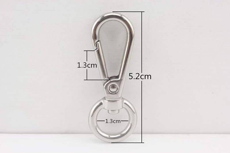 Pear Push-Gate Swivel Clasp, Round Eye (1/2")