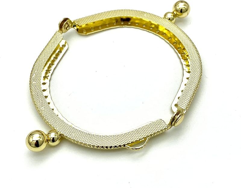 Half-Round Sew-In Kiss-Lock Purse Frame, 2 9/16" x 1 5/8" (6.5 x 4 cm)