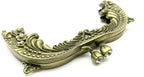 Vintage Embossed Screw-In Kiss-Lock Purse Frame, 5" x 2 3/16" (12.5 x 5.5 cm) - Openwork Leaf