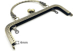 Rectangle Sew-In Kiss-Lock Purse Frame with Chain Loops, 7" x 2 5/8" (18 x 6.5 cm)