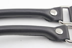 16.5 inch sew in genuine leather bag purse strap handles for purse bag making replacement Nickel hardware Black