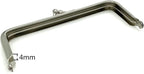 Rectangle Glue-In Kiss-Lock Purse Frame, 5" x 2" (12.5 x 5 cm)