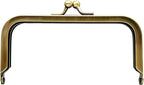 Rectangle Glue-In Kiss-Lock Purse Frame, 4" x 2" (10 x 5 cm)