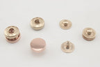 Zinc Alloy Flat top Cap snap Fastener Buttons Washable Press Stud for Sewing Leather Craft Clothing / Rose Golden