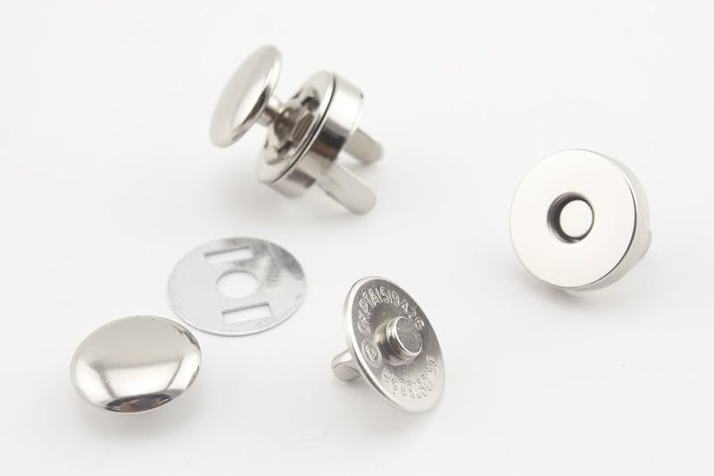 Round Rivet Magnetic Snaps Bag Button Purse Leather Closures for Sewing Purse Bag Clutch Wallet