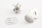 Heart Shape Magnetic Snaps Bag Button Purse Leather Closures for Sewing Purse Bag Clutch Wallet