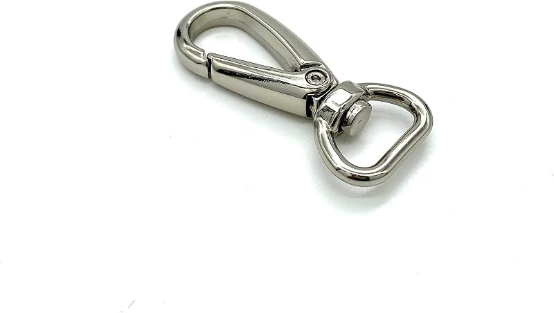 Push-Gate Swivel Clasp, Round Eye (1/2", 4.3cm)