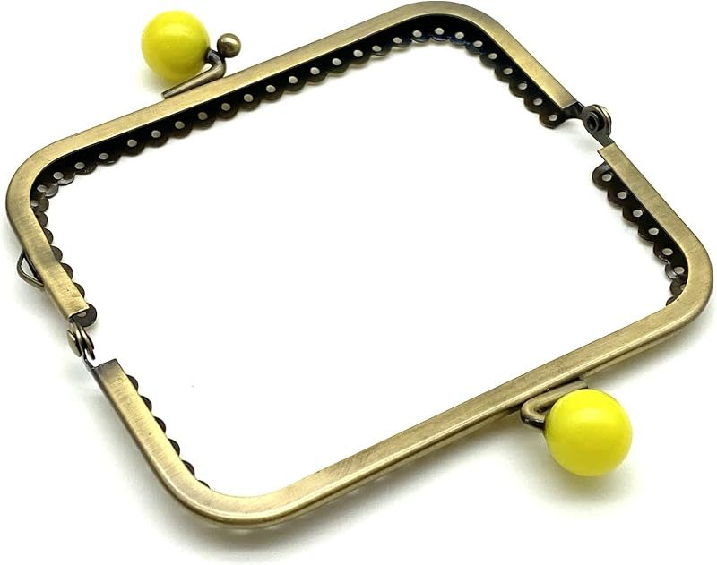 Heart Color-Ball Sew-In Kiss-Lock Purse Frame, 11 x 5 cm