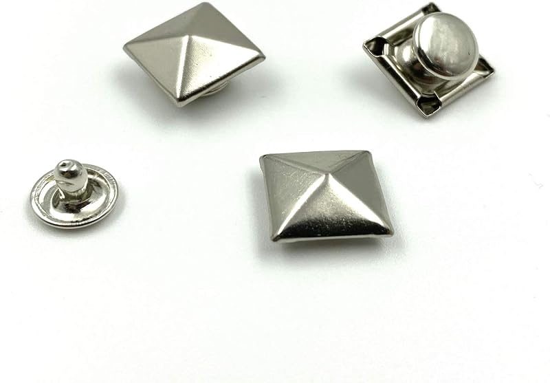 Pyramid Rivet / Iron Double Cap, Purse Rivets Studs Spots for Leather Bag Making Clothing Shoes Nickel