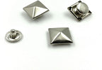Pyramid Rivet / Iron Double Cap, Purse Rivets Studs Spots for Leather Bag Making Clothing Shoes Nickel