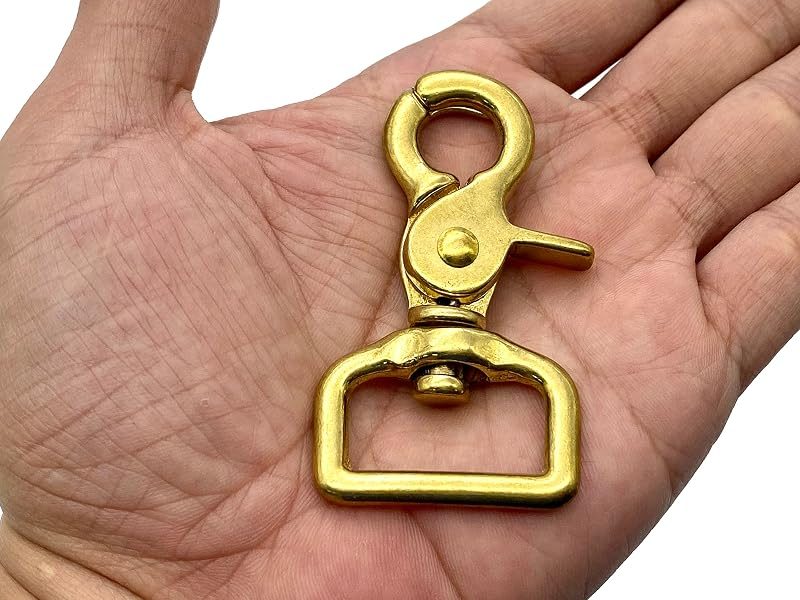 Solid Brass Lobster-Claw Swivel Snap Hook
