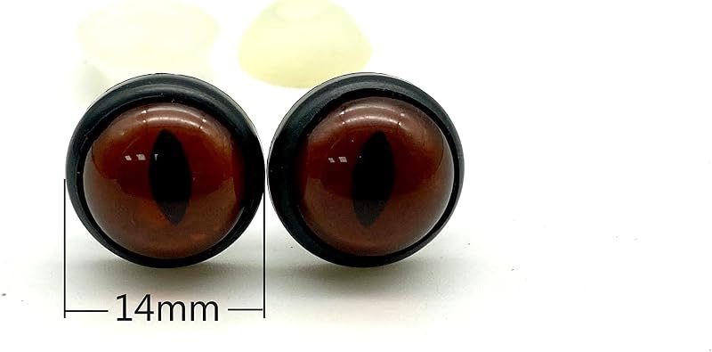Plastic Safety Eyes with Washers - Cat Eye (Slit Pupil)