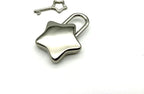 Bag Purse Clutch Padlock with Key Star Shape zinc alloying for Jewelry Necklace Charm Box Making hardware1.22 X
