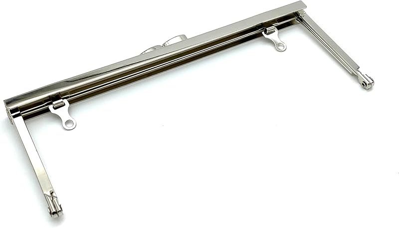 Rectangle Glue-In Kiss-Lock Purse Frame with Chain Loops