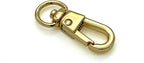 Mini Push-Gate Swivel Clasp, 8mm Round Eye