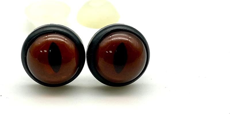 Plastic Safety Eyes with Washers - Cat Eye (Slit Pupil)
