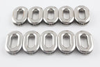 Zinc Alloying Oval Screw in Eyelet Grommet Purse Loop Handle Connectors Easy Installation Inner Width