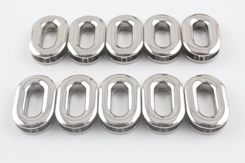 Zinc Alloying Oval Screw in Eyelet Grommet Purse Loop Handle Connectors Easy Installation Inner Width