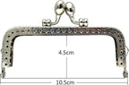 Rectangle Sew-In Kiss-Lock Purse Frame, 4 1/8" x 2" (10.5 x 5 cm)