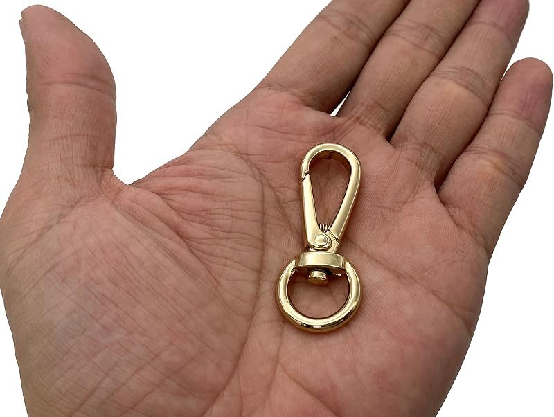 Short Push-Gate Swivel Clasp, Round Eye (1/2")