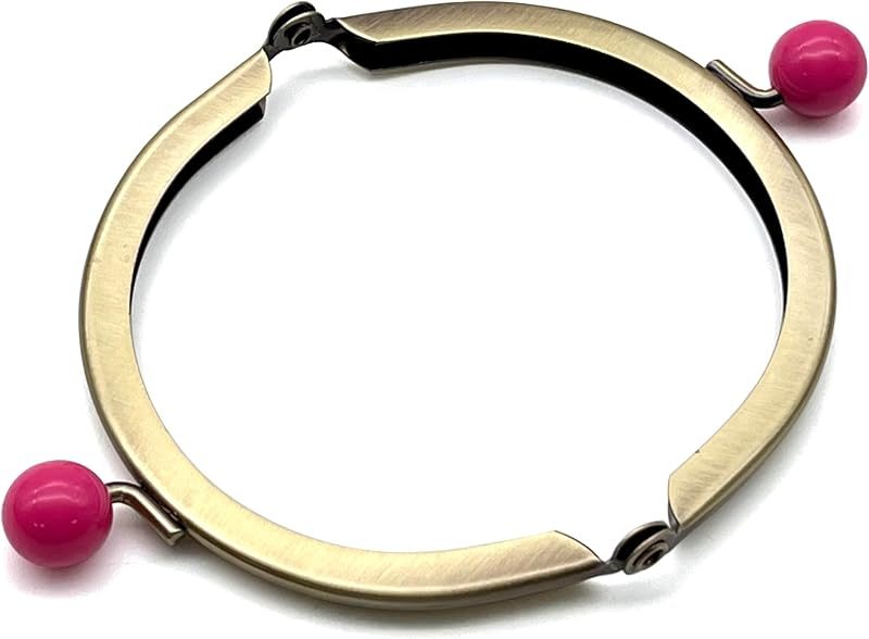 Color-Ball Glue-In Kiss-Lock Purse Frame, 8.5 x 5 cm