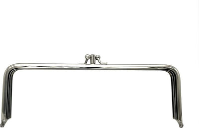 Rectangle Double-Pocket Glue-In Kiss-Lock Purse Frame, 7 3/4" x 2 3/4" (19.5 x 7 cm)