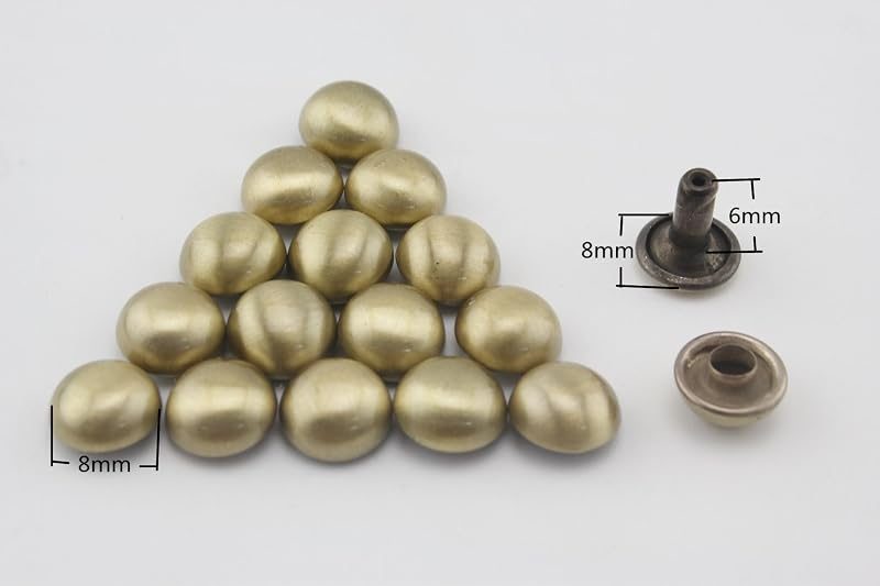 Dome Riveted / Soild Brass Double Cap Rivet Studs Leather Rivet for Bag Making Clothing Shoes