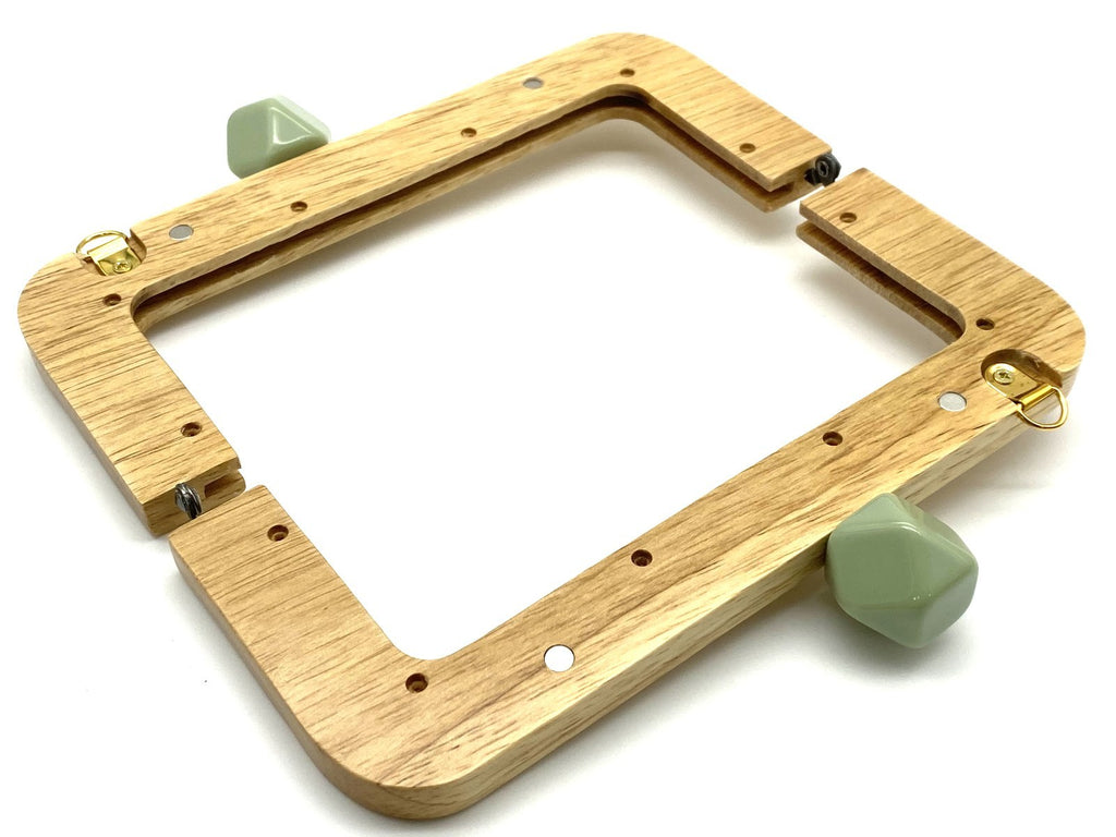 Wood-Bead Wood Purse Frame, Screw-On, 8" (20 cm)