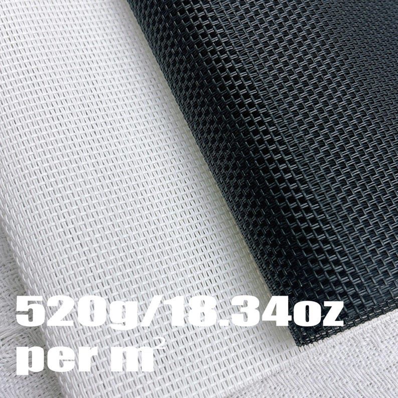 Black / white heavy duty Textilene Mesh Fabric Weather Resistant, Tear & Fade Proof -for Outdoor Furniture, Cushions