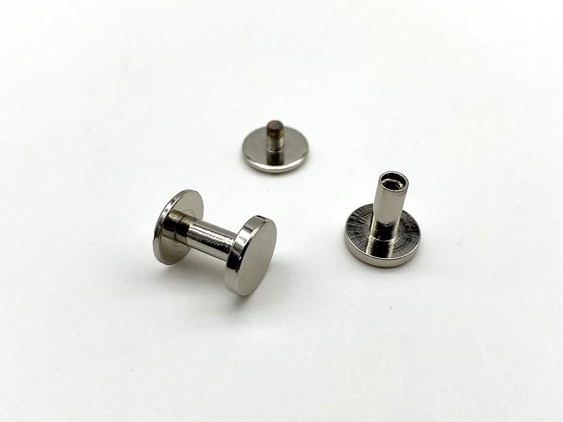 Iron Round Chicago Binding Screw Rivets Concho Screw Button Nail Rivet for DIY Leather Decoration Bookbinding