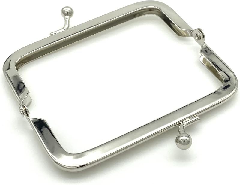 Rectangle Glue-In Kiss-Lock Purse Frame, 3 3/8" x 1 5/8" (8.5 x 4 cm)
