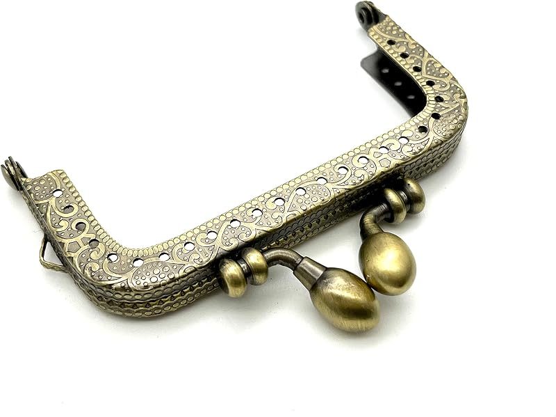 Rectangle Sew-In Kiss-Lock Purse Frame, 8.5 x 4.5 cm