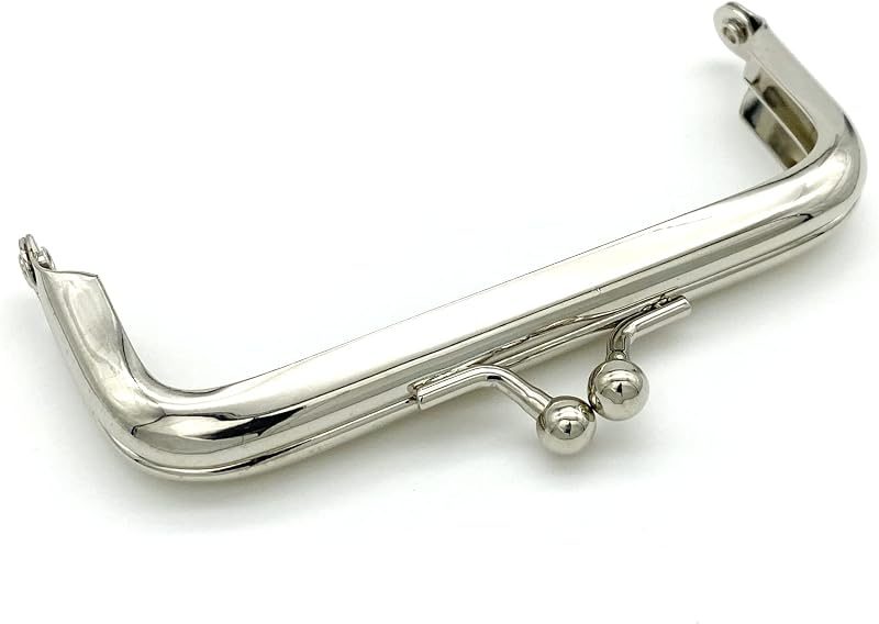 Rectangle Glue-In Kiss-Lock Purse Frame, 3 1/2" x 2" (9 x 5 cm)
