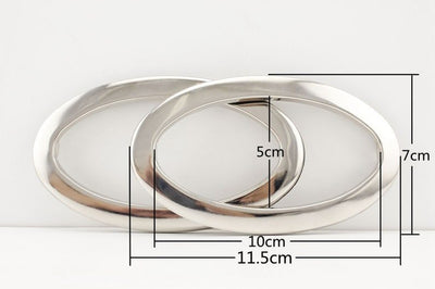 4" (10 cm) Metal Oval oblong Cut Out Grommet Purse Handle for Bag Purse clutch totes Making Nickel