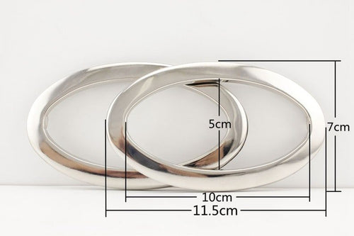 4" (10 cm) Metal Oval oblong Cut Out Grommet Purse Handle for Bag Purse clutch totes Making Nickel