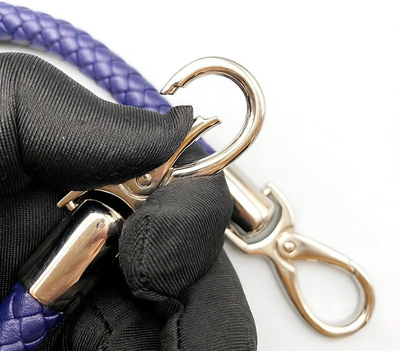 Braided Faux Leather Purse Handles with Lobster Hooks (Pair)