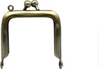 Square Glue-In Kiss-Lock Purse Frame, 2" x 2" (5 x 5 cm)