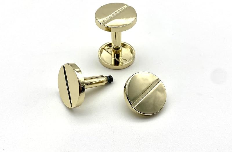 Zinc Alloy Round Chicago Binding Screw Rivets Concho Screw Button Nail Rivet for DIY Leather Decoration Bookbinding…