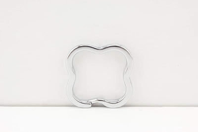 Clover-Shaped Split Key Ring - 1.37" (35 mm) - Nickel
