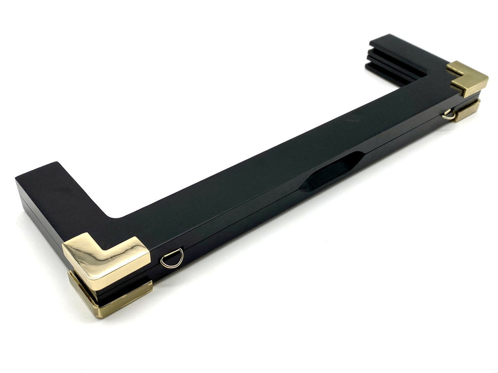 Rectangle Wood Purse Frame with Metal Corners, 12.5" (32.5 cm)