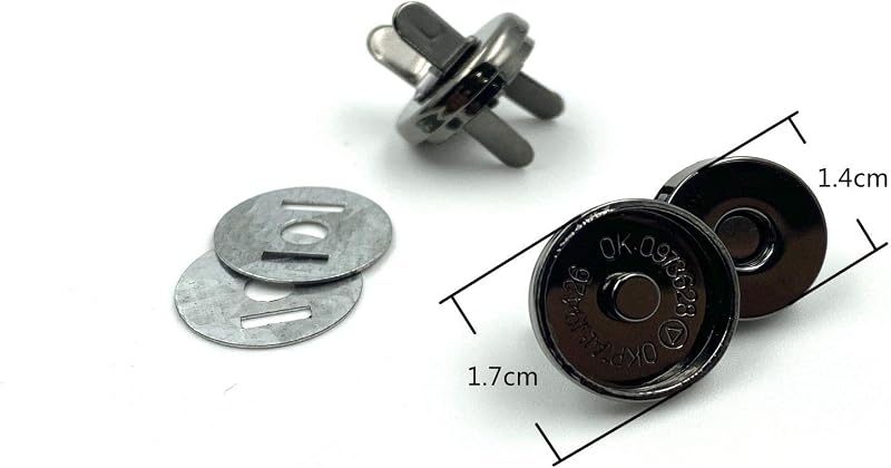 Round Cover Magnetic Snaps Bag Button Purse Leather Closures for Sewing Purse Bag Clutch Wallet - Full-Cover Magnetic…