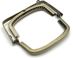 Rectangle Sew-In Kiss-Lock Purse Frame, 7.5 x 4 cm