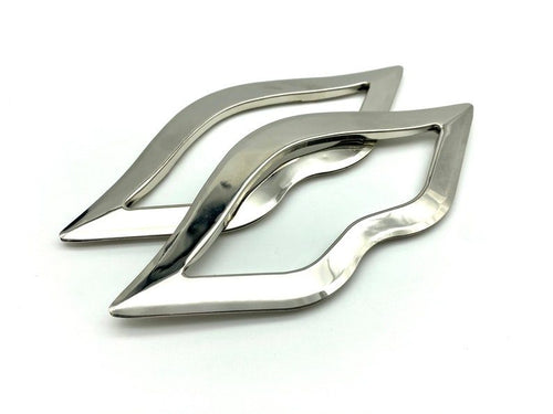 5" (12.5 cm) lip shaped Metal Oval oblong Cut Out Grommet Purse Handle for Bag Purse clutch totes Making