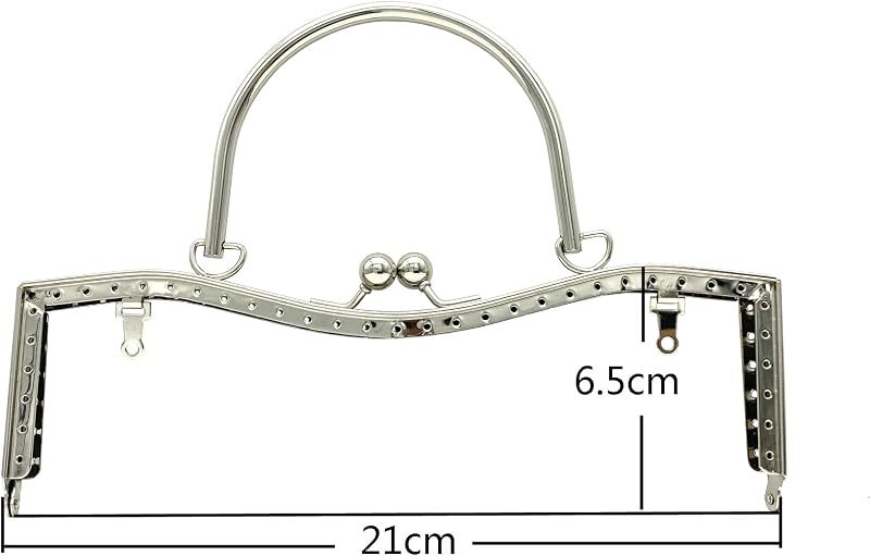 Sew-In Kiss-Lock Purse Frame, 8 1/8" x 2 9/16" (21 x 6.5 cm)