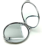 Round Compact Mirror Blank with Polished Metal Lid